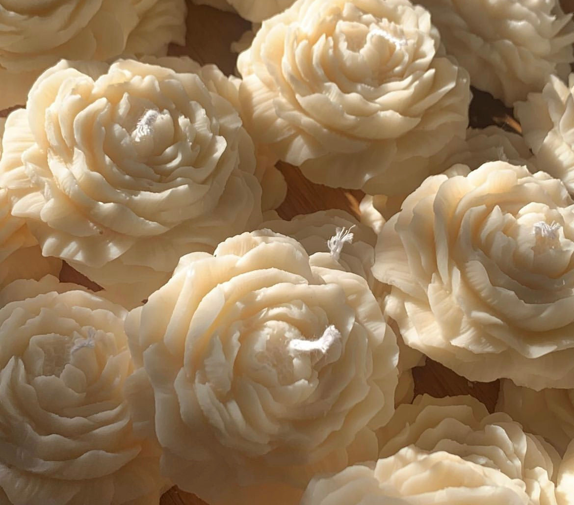 Peony Flower Candle