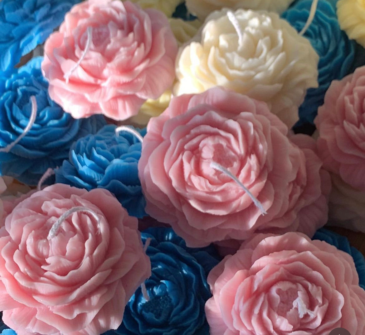 Peony Flower Candle