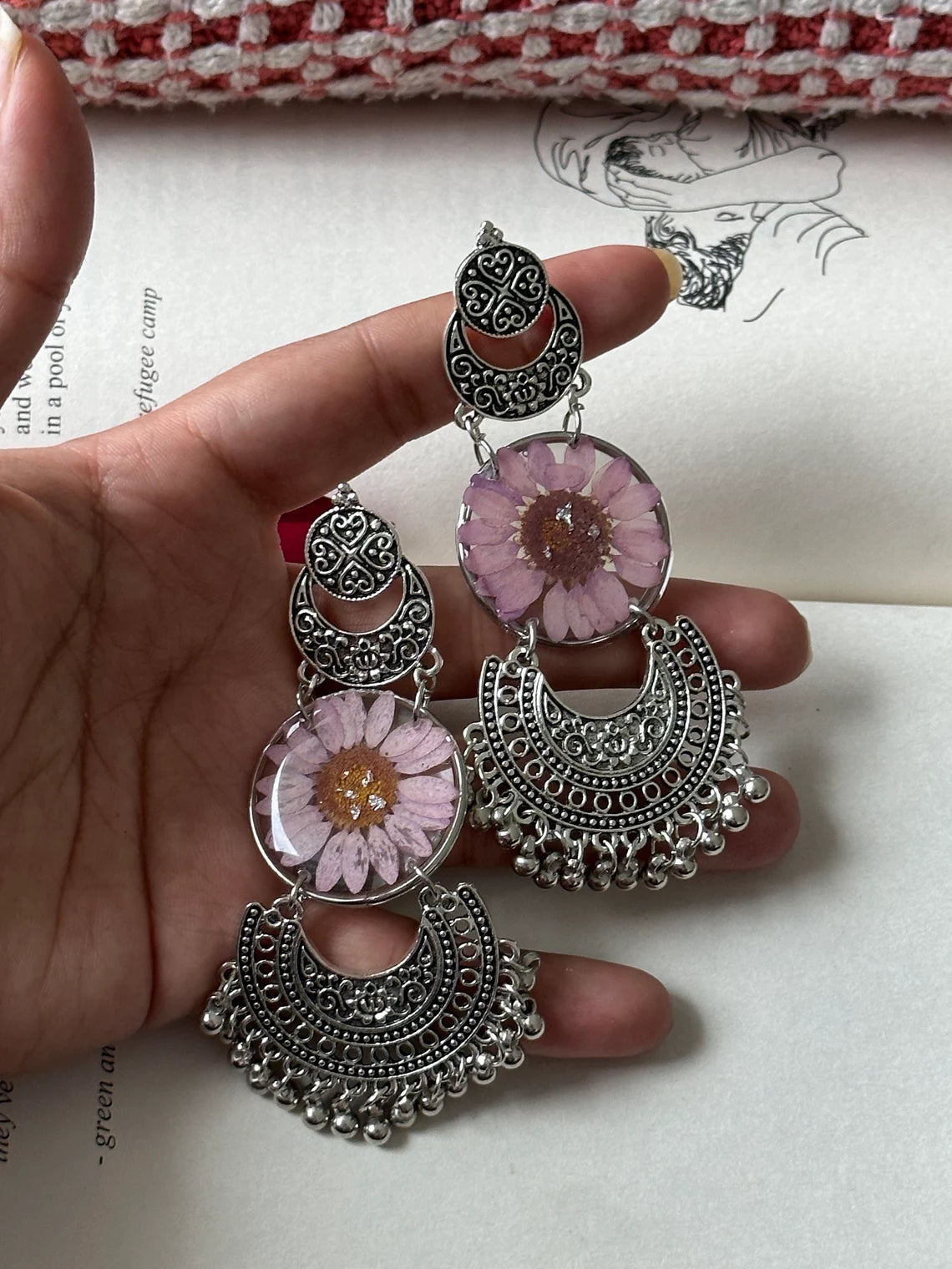 Purple Daisy Jhumkay