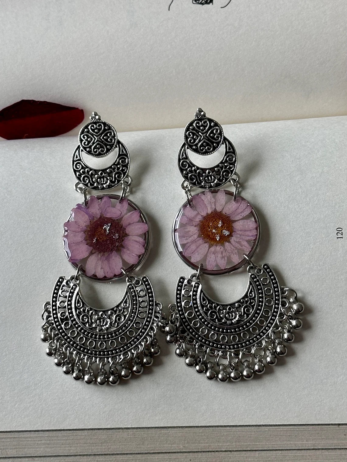 Purple Daisy Jhumkay