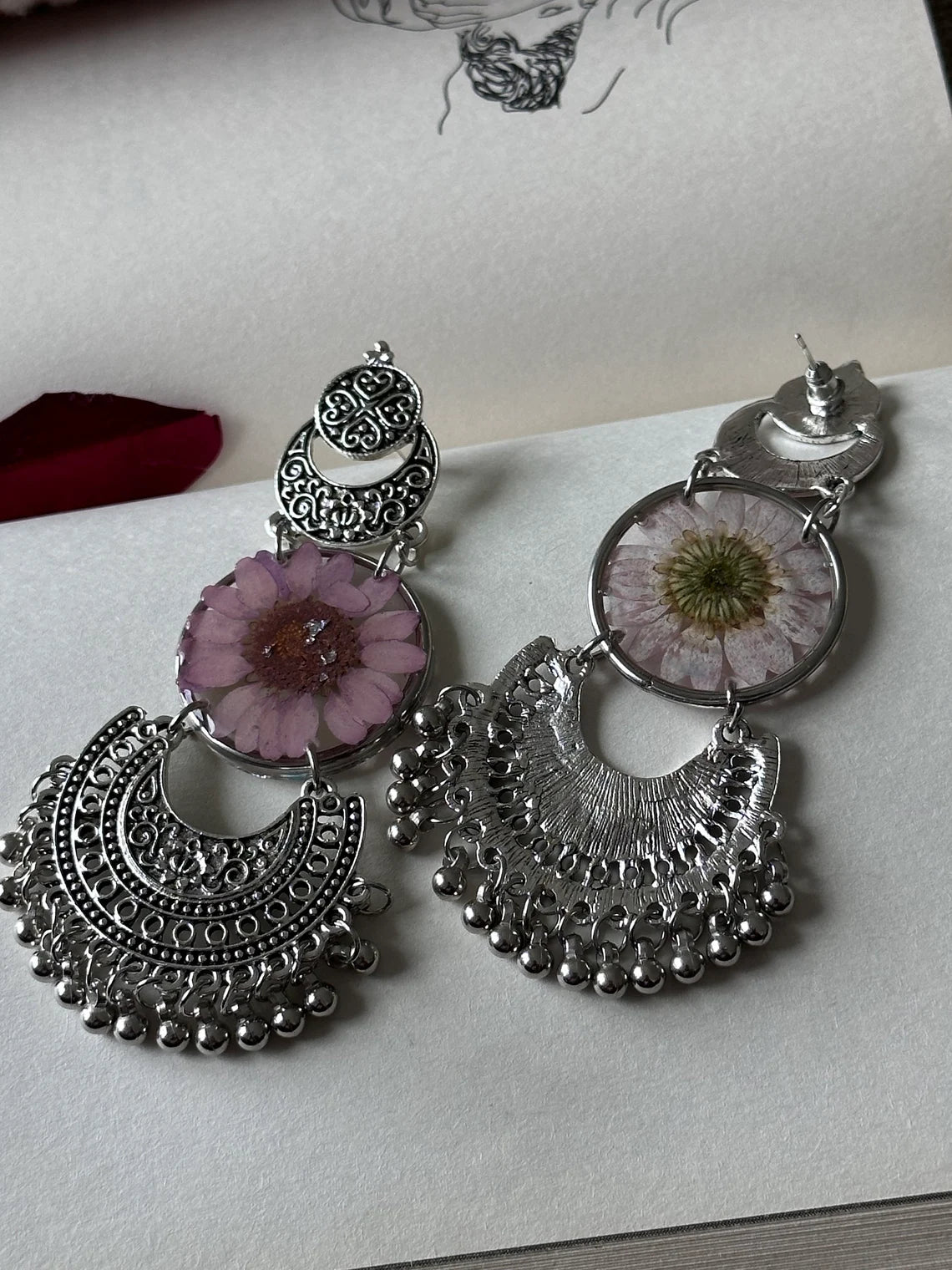 Purple Daisy Jhumkay