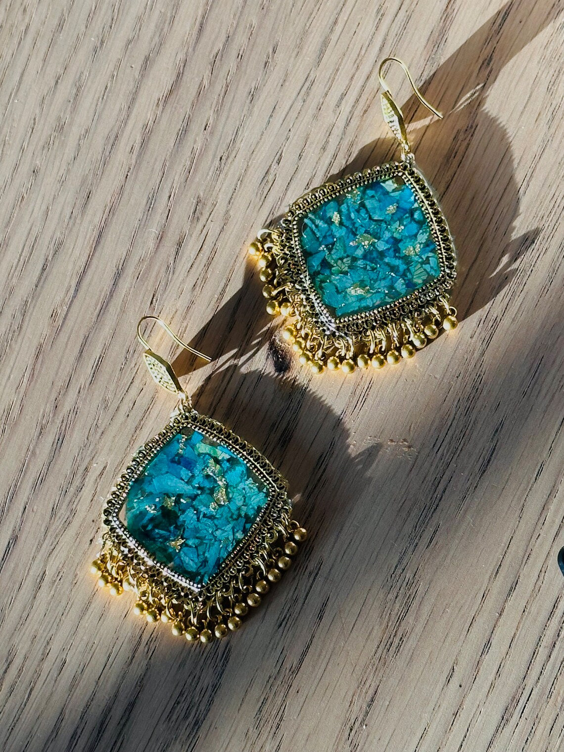 Real Blue Rose Jhumki