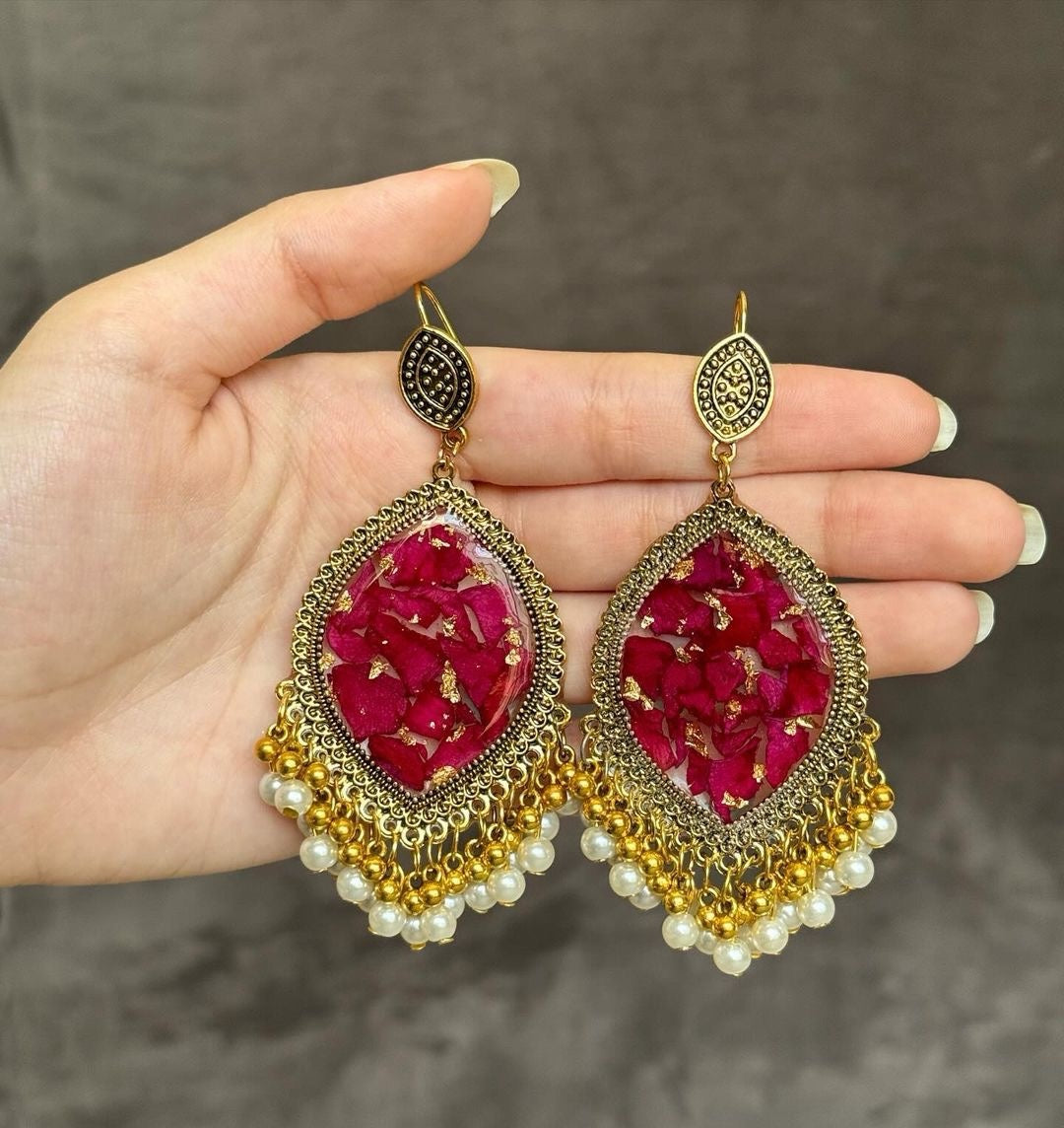 Rose Preserved Jhumkas