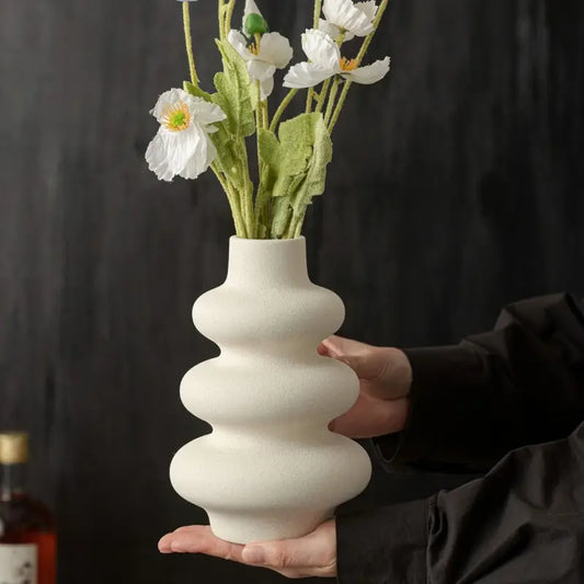 Handcrafted Boho Orbit Ceramic Vase