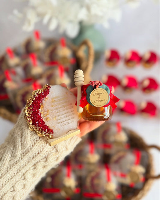 Luxury coaster and honey Jar