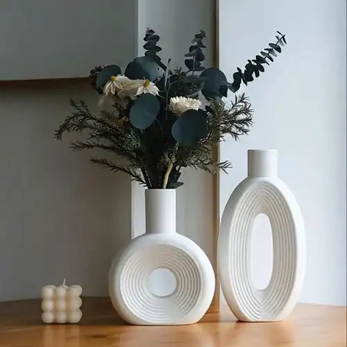 Stripe Donut Vase