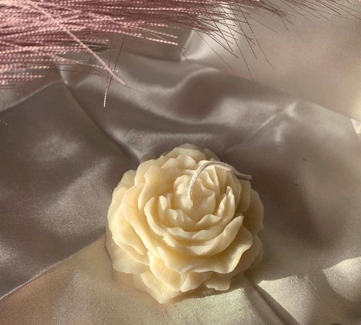 Peony Flower  Candle
