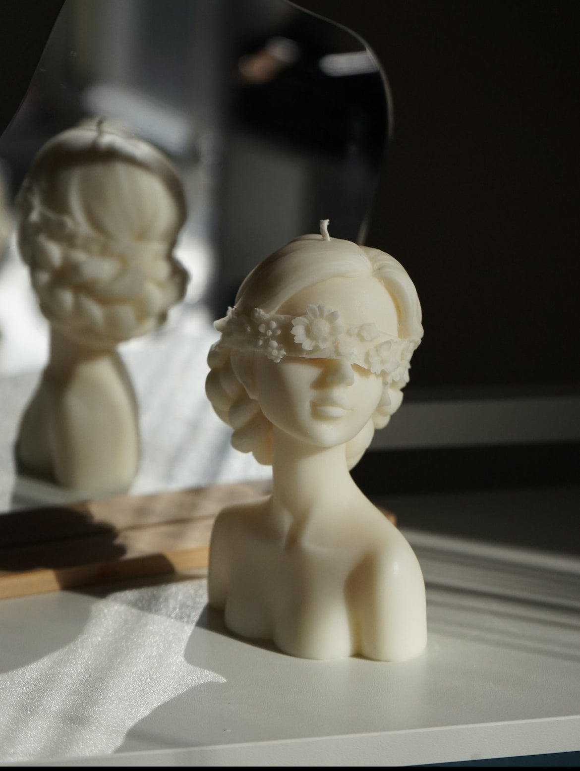 Blindfolded Women Candle