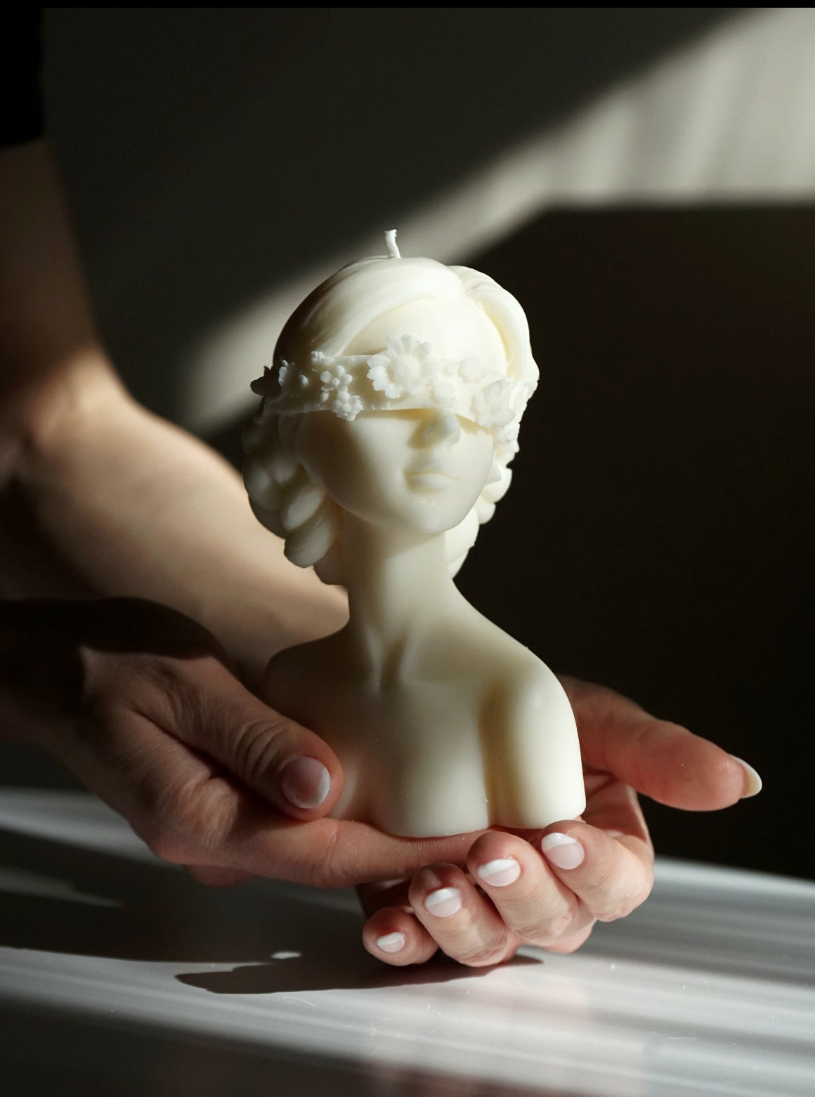Blindfolded Women Candle