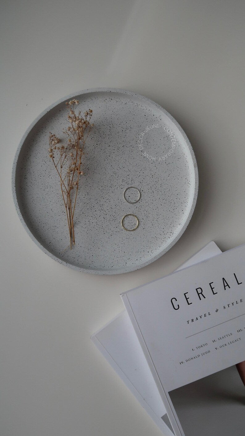 Textured Large Round Tray