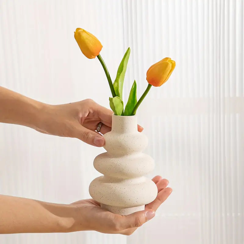 Handcrafted Boho Orbit Ceramic Vase