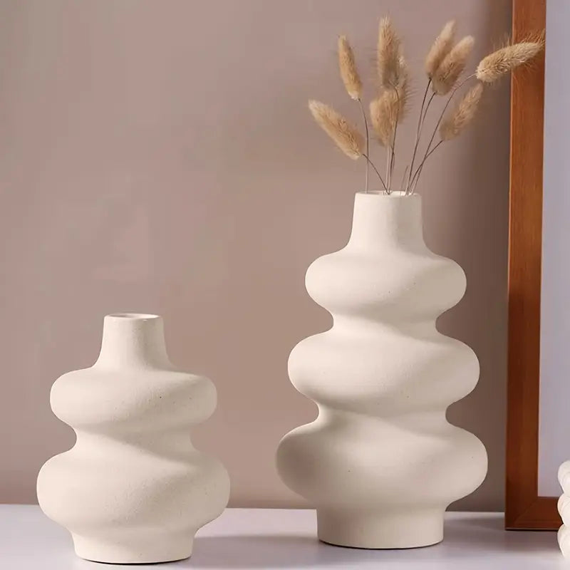 Handcrafted Boho Orbit Ceramic Vase