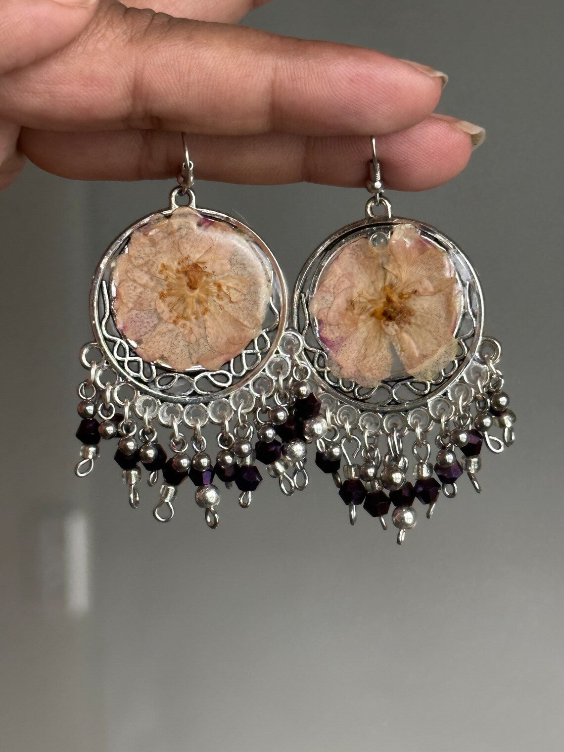 Moonstone Rose Jhumki