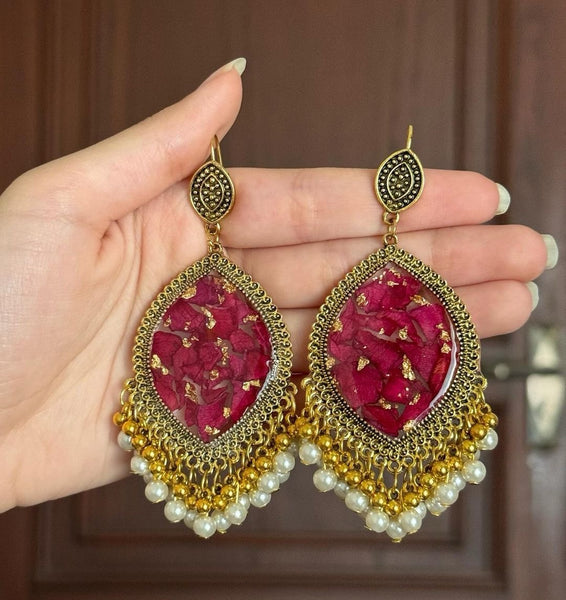 Rose Preserved Jhumkas
